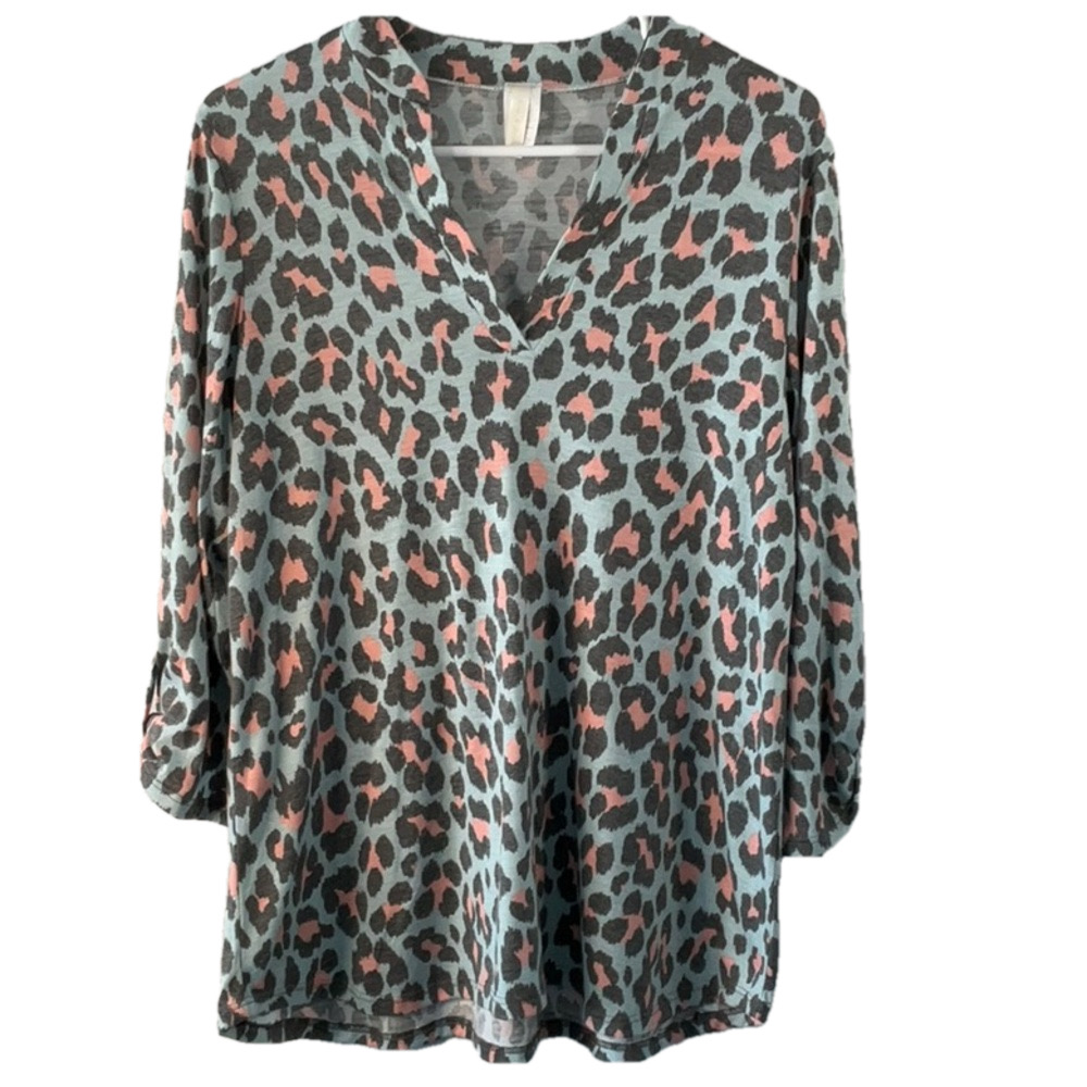 Leopard Print Long Sleeve Top